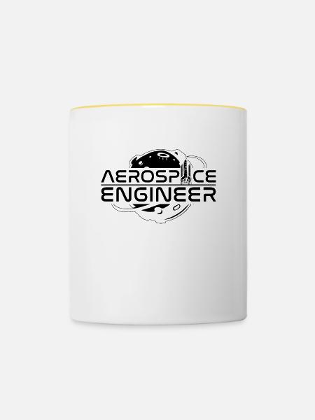 Rocket Space Engineering Aerospace Engineer - Tasse zweifarbig - Weiß/Gelb