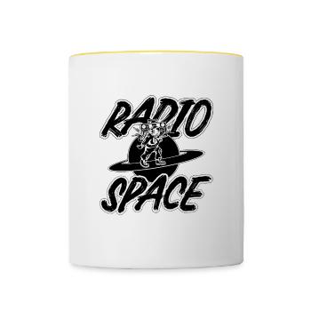 Astronomie Music Lover Stars Radio Space Universe - Mug contrasté - blanc/jaune - Devant