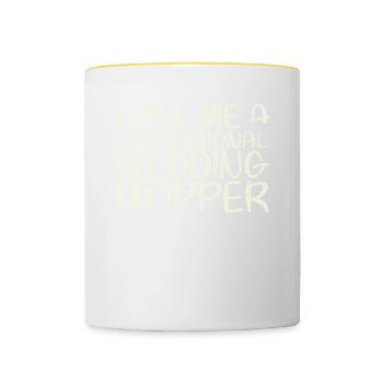 Appelez-moi un professionnel - Mug contrasté - blanc/jaune - Devant