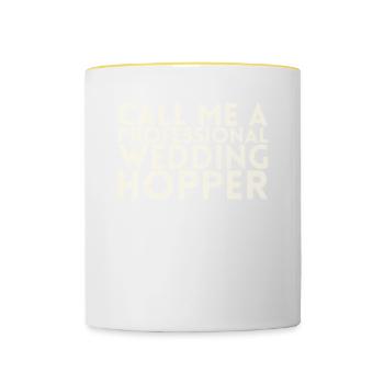 Appelez-moi un professionnel - Mug contrasté - blanc/jaune - Devant