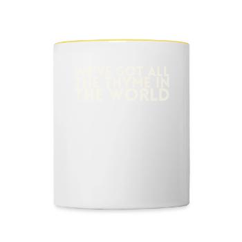 Wir Haben Den Ganzen Thymian Der Welt Für Die - Tasse zweifarbig - Weiß/Gelb - Vorne