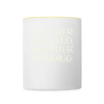 Un autre week-end, un autre mariage pour - Mug contrasté - blanc/jaune - Devant