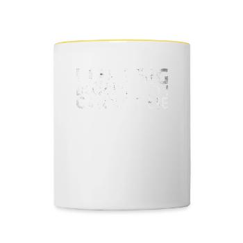 I like big blocks and I can't lie - Contrasting Mug - white/yellow - Front