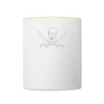 Some mothers lead a narrow ship, I - Contrasting Mug - white/yellow - Front