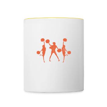Straight Outta Cheer Practice Design For - Tasse zweifarbig - Weiß/Gelb - Vorne