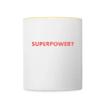 Peintre Quel est votre design de superpuissance pour Painter? - Mug contrasté - blanc/jaune - Devant