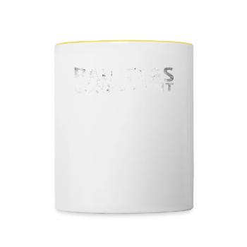 Devenir peintre Design de peinture pour peintres - Mug contrasté - blanc/jaune - Devant