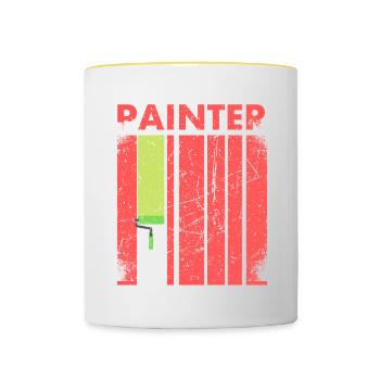 Painter-decorator-design For painter-artists - Contrasting Mug - white/yellow - Front