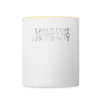Classic Cars There is no app for Classic - Contrasting Mug - white/yellow - Front