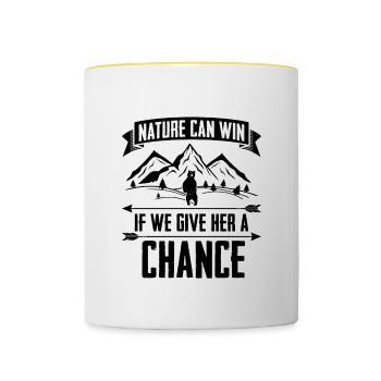 Nature Can Win Animal Welfare Foster Animal Worker - Tasse zweifarbig - Weiß/Gelb - Vorne