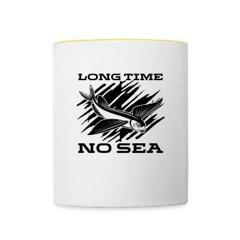 Longtemps pas de biologiste marin en sciences de la vie marine - Mug contrasté - blanc/jaune - Devant