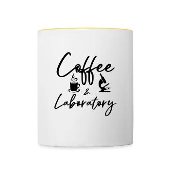 Coffee And Medical Scientist Laboratory Technician - Tasse zweifarbig - Weiß/Gelb - Vorne