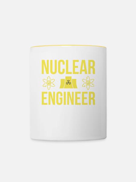 Nuklearingenieur - Tasse zweifarbig - Weiß/Gelb