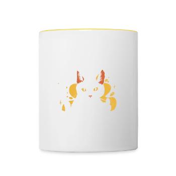 Alles gute im neuen Job, dein Team wird dich - Tasse zweifarbig - Weiß/Gelb - Vorne