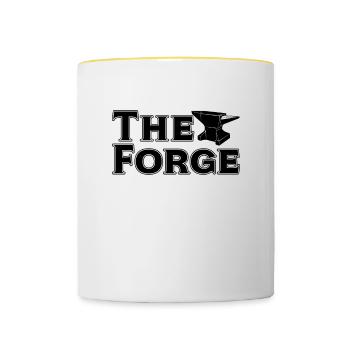 The Forge Forging Metalworker Crafts Blacksmiths - Contrasting Mug - white/yellow - Front