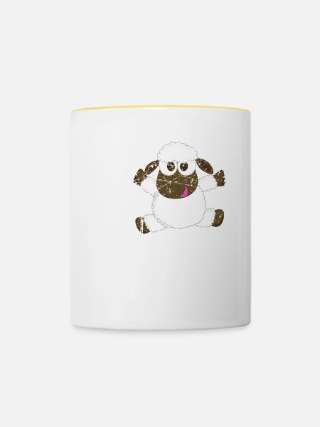 Statement Nö keine Lust Kein Bock - Tasse zweifarbig - Weiß/Gelb