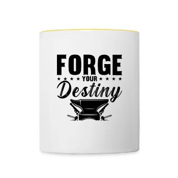 Forge Your Destiny Farrier Blacksmithing Farriers - Tasse zweifarbig - Weiß/Gelb - Vorne