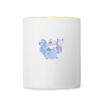 Ich Kann Dir Einen Müll Zeigen - Tasse zweifarbig - Weiß/Gelb - Vorne