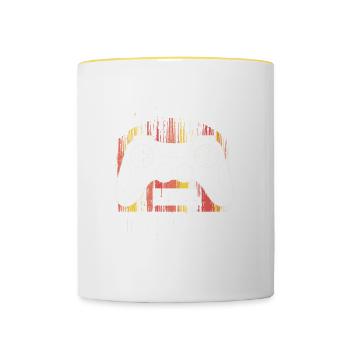 4. Klasse Abgeschlossen - Tasse zweifarbig - Weiß/Gelb - Vorne