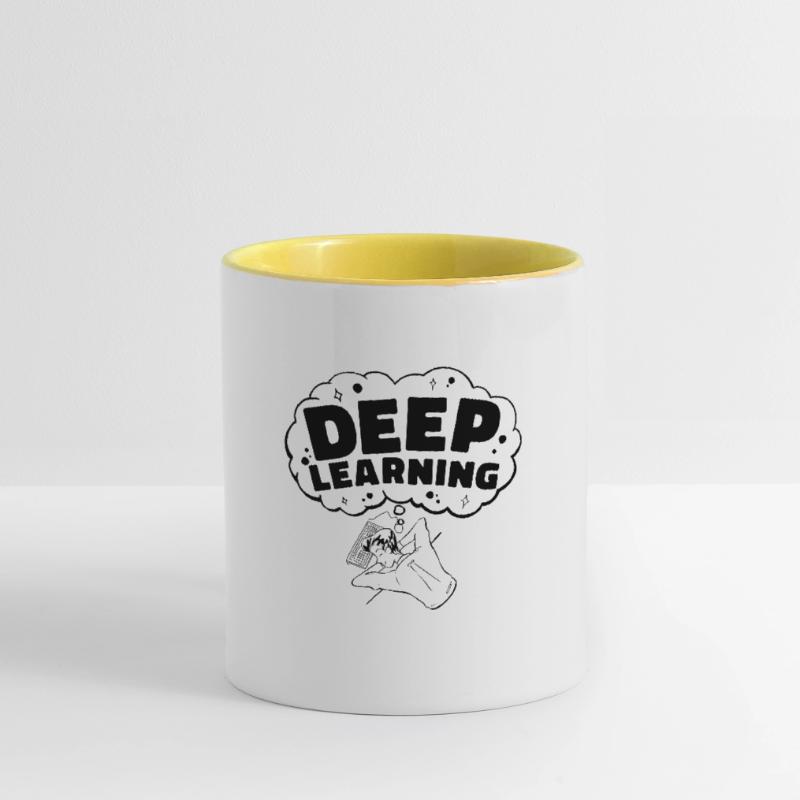 Deep Learning Computer Science Technology Robotics Tasse zweifarbig