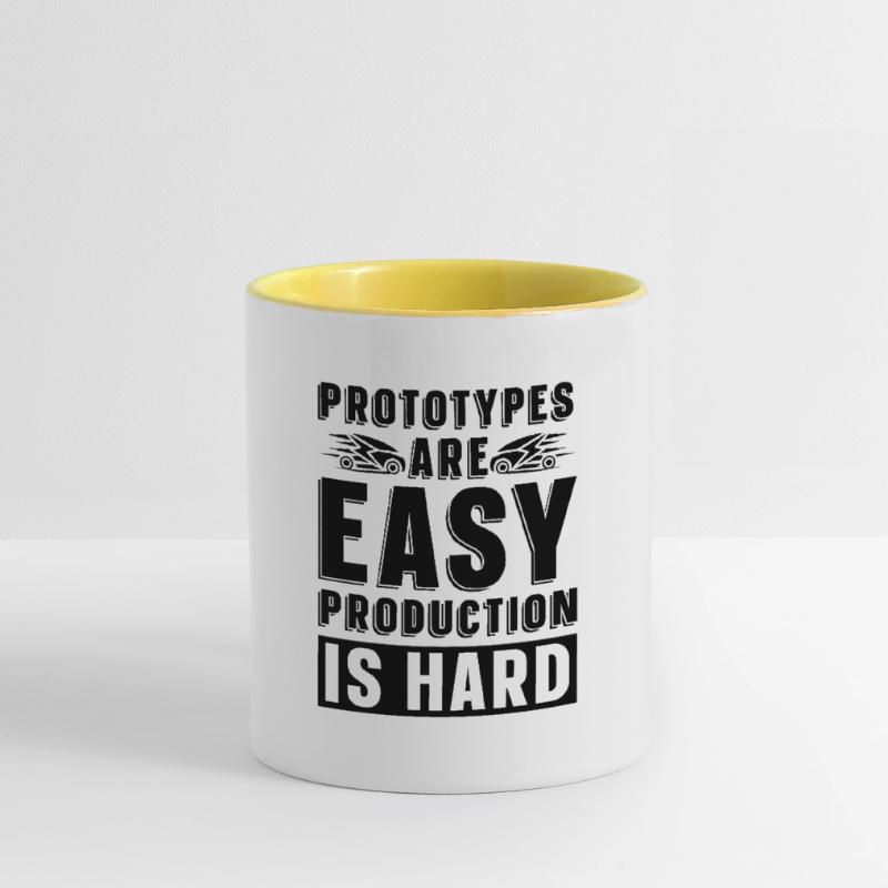 Prototypes Are Easy Programmer Engineer Robotics Contrasting Mug