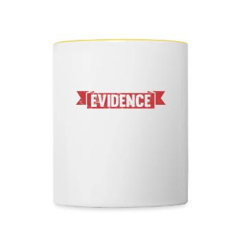 So much evidence, so little time - Contrasting Mug - white/yellow - Front