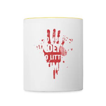 So much evidence, so little time - Contrasting Mug - white/yellow - Front