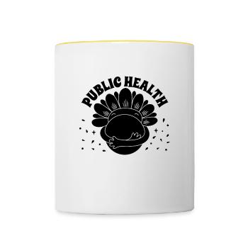 Public Health Nurses Scientist Healthcare Worker - Contrasting Mug - white/yellow - Front