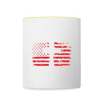 Seelen Zur Genesung Und Zum Frieden Führen, Kaplan - Tasse zweifarbig - Weiß/Gelb - Vorne