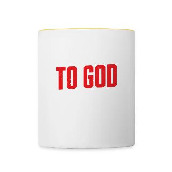 Im Dienst An Gott Und Vaterland, Kaplan - Tasse zweifarbig - Weiß/Gelb - Vorne