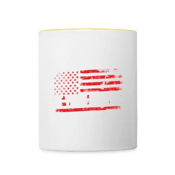 Seelsorger Zu Ihren Diensten, Kaplan - Tasse zweifarbig - Weiß/Gelb - Vorne