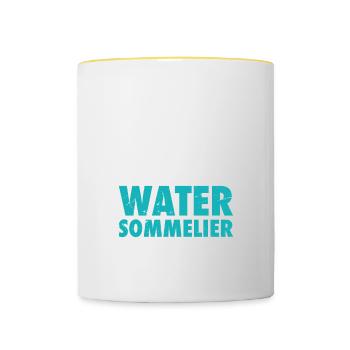 Water sommelier - Contrasting Mug - white/yellow - Front