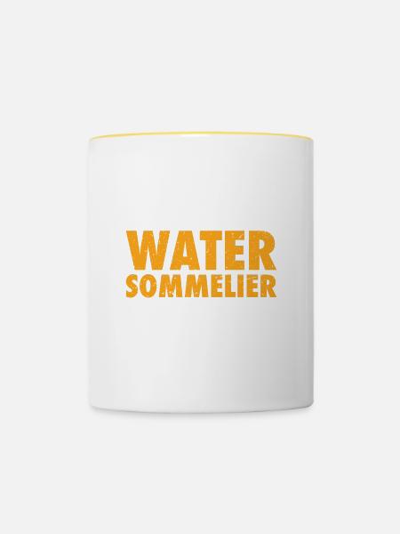 Wasser-sommelier - Tasse zweifarbig - Weiß/Gelb