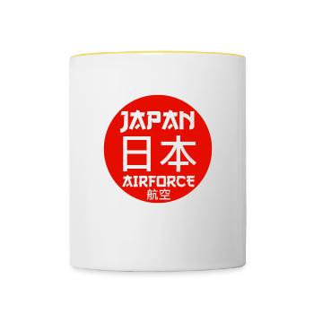 Japan Airforce - Contrasting Mug - white/yellow - Front