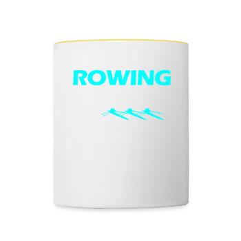 Rudern Ruderer - Tasse zweifarbig - Weiß/Gelb - Vorne