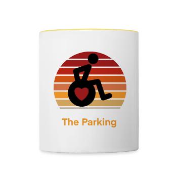 Disabled Wheelchair Disability Handicap Gift - Contrasting Mug - white/yellow - Front