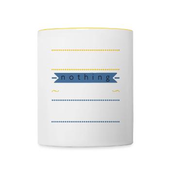 Denglish ne me dit rien du cheval - Mug contrasté - blanc/jaune - Devant