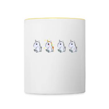 Bäckereifachverkäuferin Bäckerin Geschenk Bäckerei - Tasse zweifarbig - Weiß/Gelb - Vorne