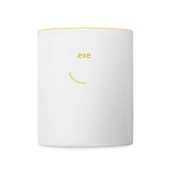 .exe ausführen ADMIN - Tasse zweifarbig - Weiß/Gelb - Vorne