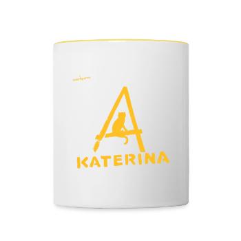 Katerina - Tasse zweifarbig - Weiß/Gelb - Vorne