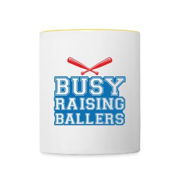 Baseball Ballers - Contrasting Mug - white/yellow - Front