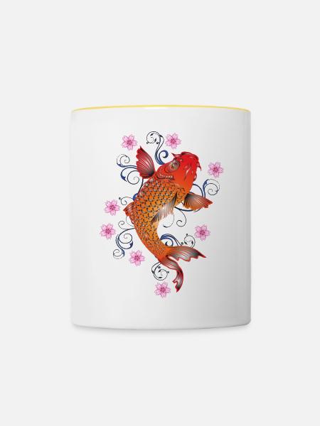 koi 1184783 - Tasse zweifarbig - Weiß/Gelb