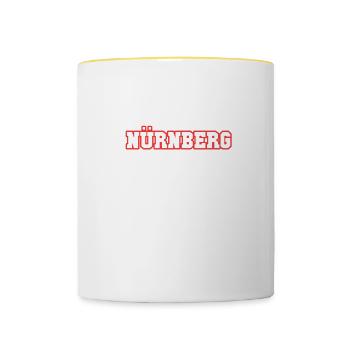 Nuremberg - Mug contrasté - blanc/jaune - Devant
