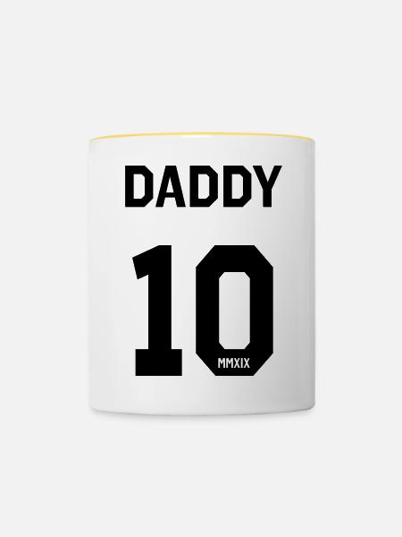Daddy 2019 - Tasse zweifarbig - Weiß/Gelb