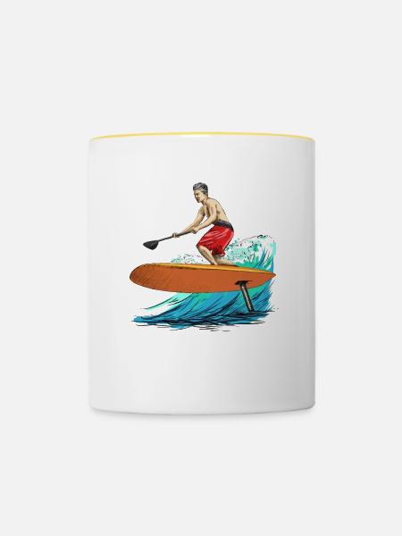 foiling - Tasse zweifarbig - Weiß/Gelb