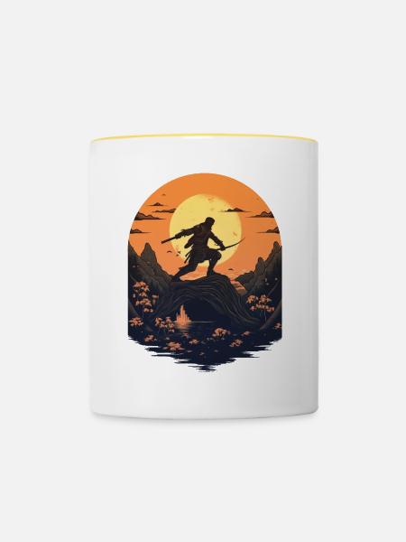 Mondlicht-Assassin - Tasse zweifarbig - Weiß/Gelb