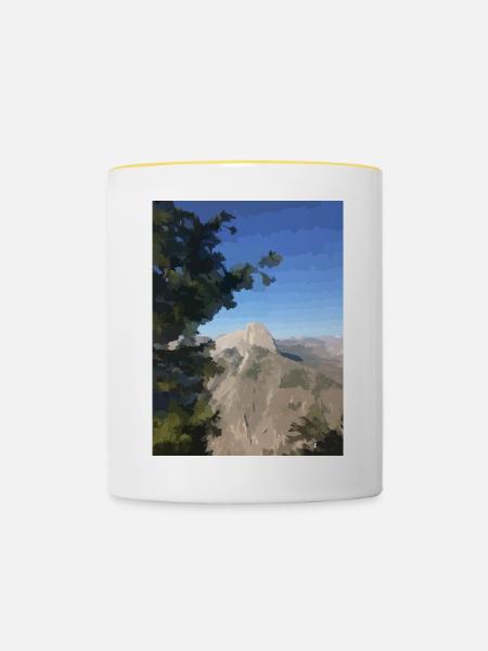 Half Dome - Tasse zweifarbig - Weiß/Gelb