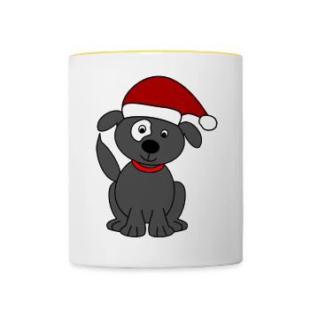 anniversary. Anniversary Decade. humor. funny - Contrasting Mug - white/yellow - Front