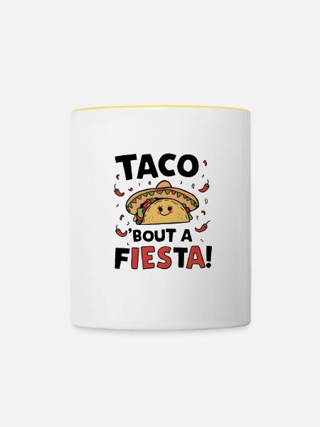 Taco 'bout a Fiesta! - Tasse zweifarbig - Weiß/Gelb