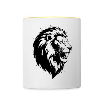 Mad Leon - Contrasting Mug - white/yellow - Front